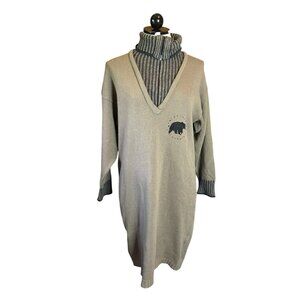 Poi by KRIZIA VTG Italy Italian Wool Angora High Neck Sweater Dress Sz 38 (US S)